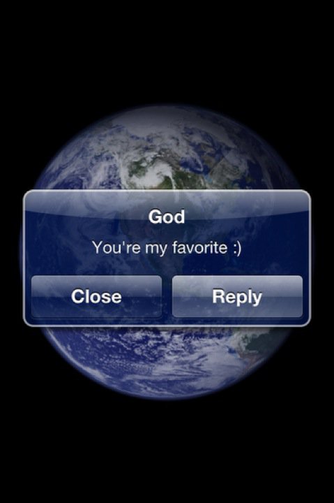 iphone message from god